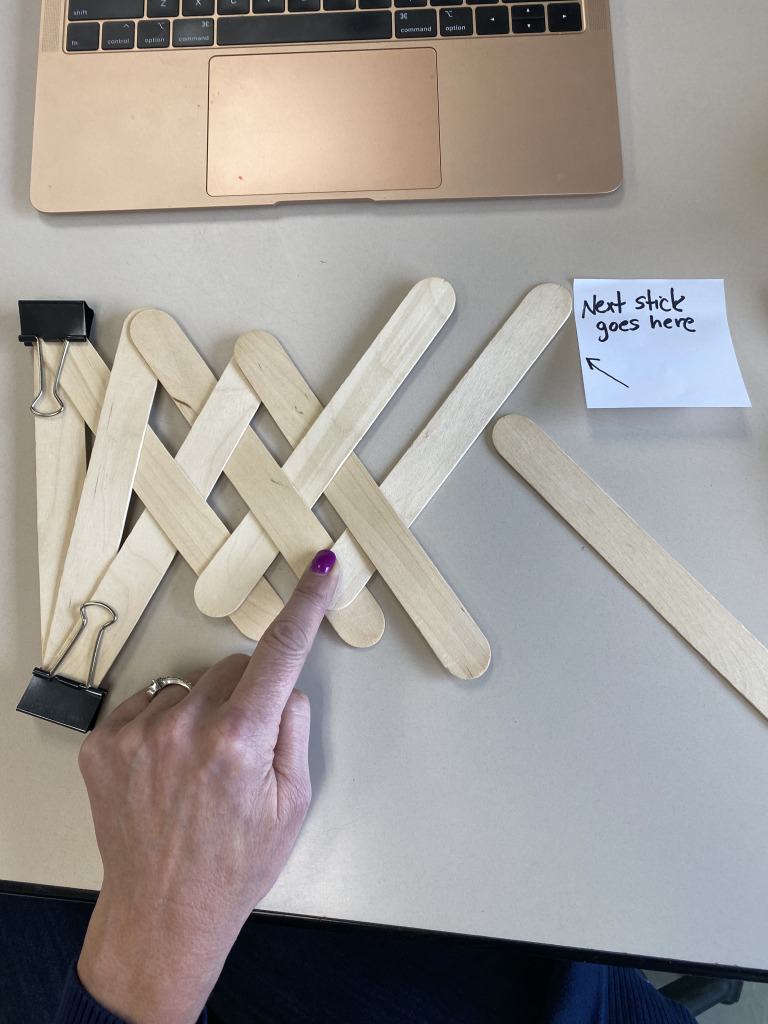 Kinetic Energy Popsicle Stick Chain
